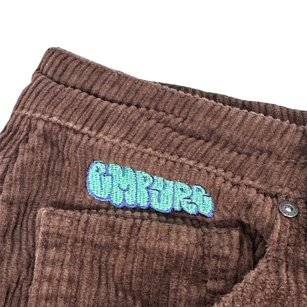 Empyre Tori Brown Corduroy Wide Leg Skate Pants Womens Size 9 High Rise Baggy - Picture 4 of 11